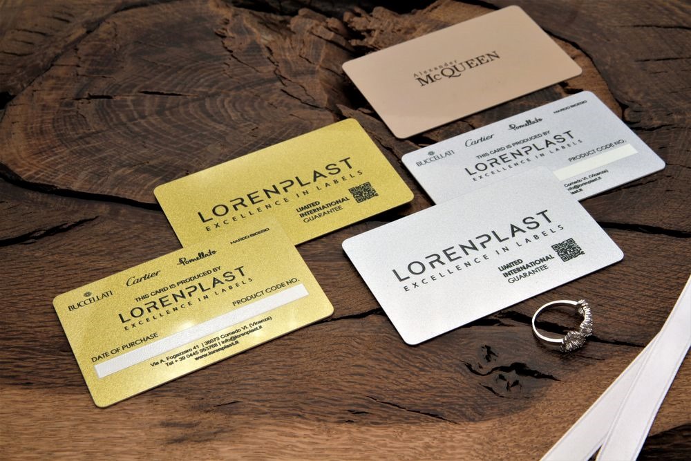 Laminated guarantee card