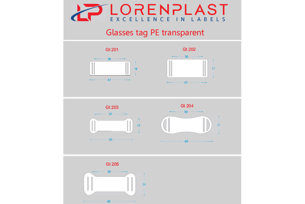 Étiquettes en plastique - Pour lunettes personnalisables